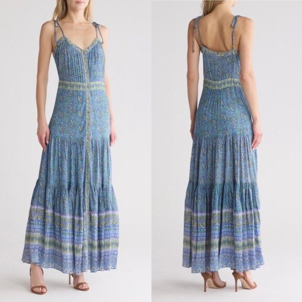 Veronica Beard Windansea Blue Paisley Maxi Dress - Picture 5 of 9